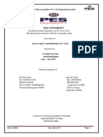 Pes University: DCX Cable Assemblies Pvt. Ltd-Organization Study