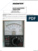 Micronta 22-204A Range Doubler Multimeter Instructions