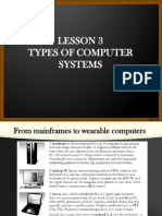 Lesson 3 Types of Computer Systems