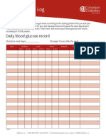 Blood Glucose Log