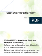 Salinan Resep Dan Etiket