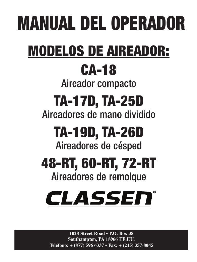 Aerator Manual Spanish PDF PDF Engranaje Eje