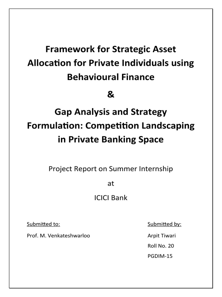 Strategic Asset Allocation Framework | PDF | Risk | Asset Allocation