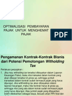 Optimalisasi Pembayaran Pajak Untuk Menghemat Pajak