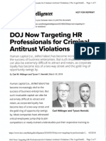 Doj Targeting Hr Professionals