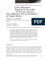 Social Capital, Migration and Development in The Valles Centrales of Oaxaca, Mexico: Non-Migrants and Communities of Origin Matter