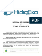 Hidro2eko Manual Do Usuario e Termo de Garantia 2019