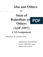 Vishakha and Others v. State of Rajasthan and Others: CA2.Assignment