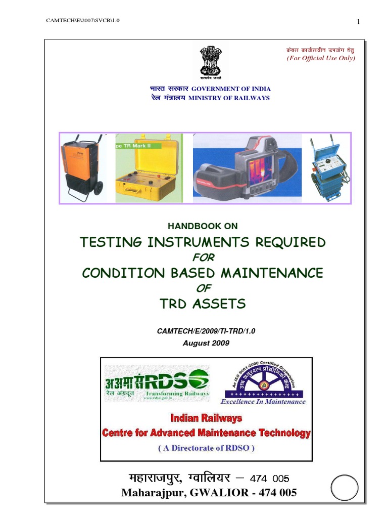 Testing Instruments for TRD Maintenance | PDF | Transformer | Capacitor
