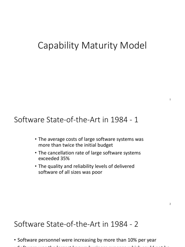 Capability Maturity Model | PDF | Project Management | Business