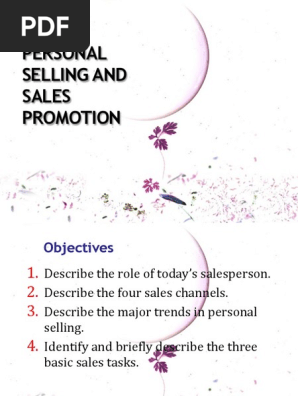 Personal Selling and Sales Promotion