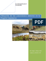 Situación de Las Concesiones Mineras en La Región Cajamarca