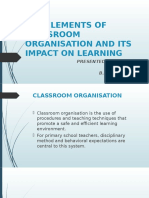 Key Elements of Classroom Organisation and Its Impact