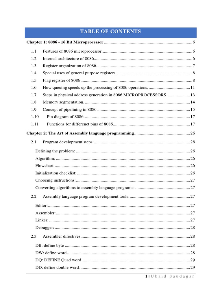 Microprocessor and Programming I Scheme | PDF | Assembly Language ...