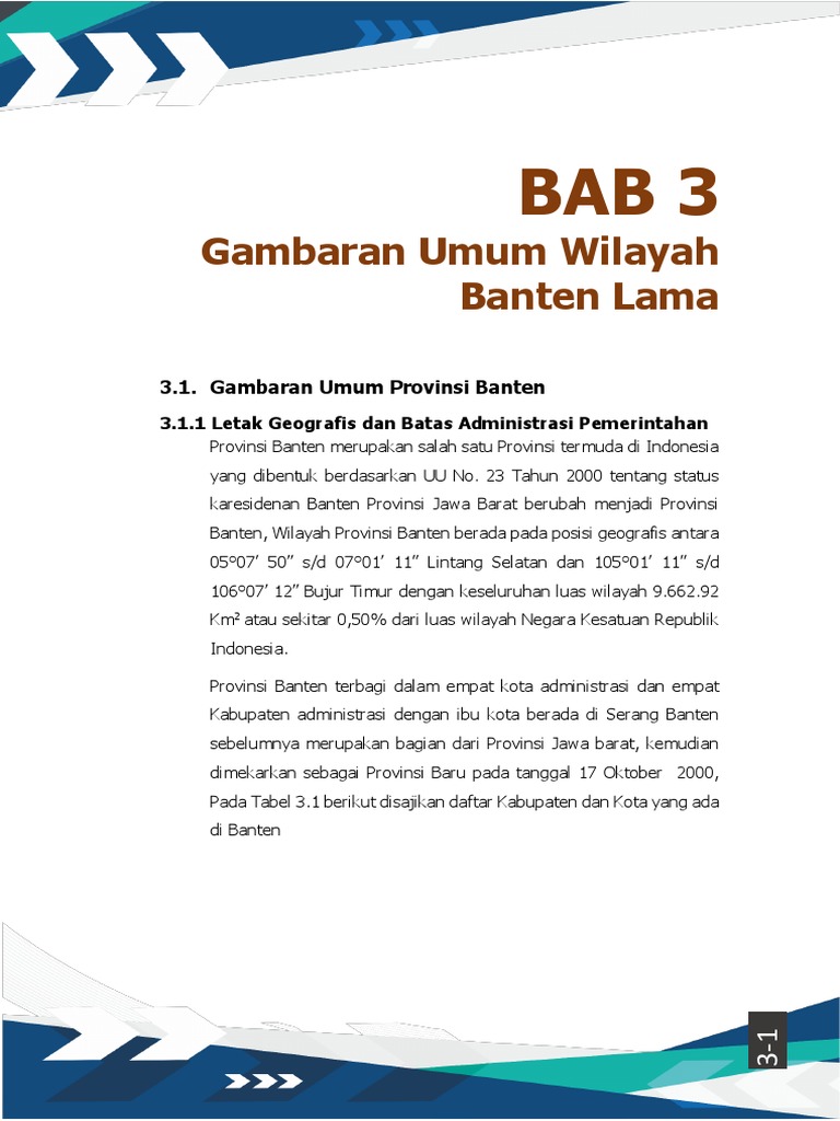 Gambaran Umum Desain Buku Induk Kawasan Banten Lama