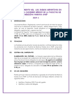 Bases y Reglamentos de Juegos Deportivos 2019.