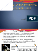Ecuatii de Gradul 2 - Prezentare PDF