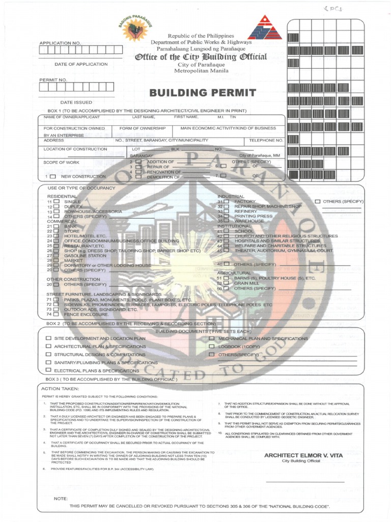 Form Building Permit | PDF
