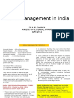 Waste Management in India: Itp & Es Division Ministry of External Affairs JUNE 2016