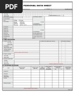 Personal Data Sheet PDF