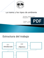 La trama y los tipos de ambiente