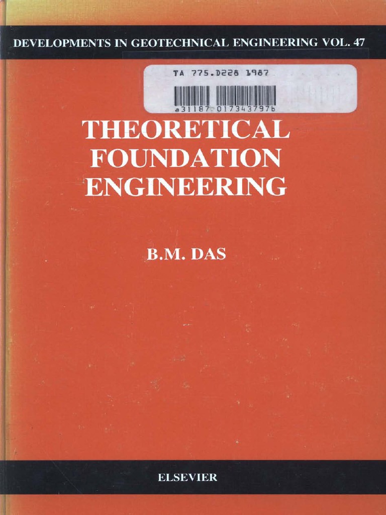 Theoretical Foundation Engineering, Braja M. Das PDF PDF