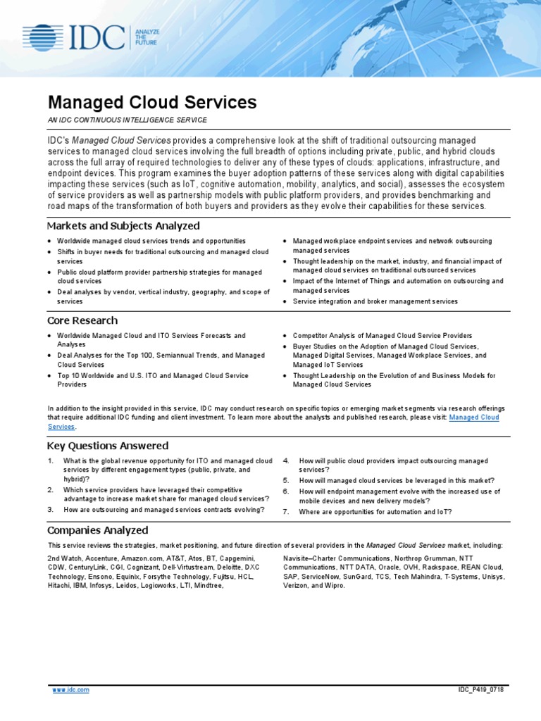 Managed Cloud Services Market Insights | PDF | Cloud Computing ...