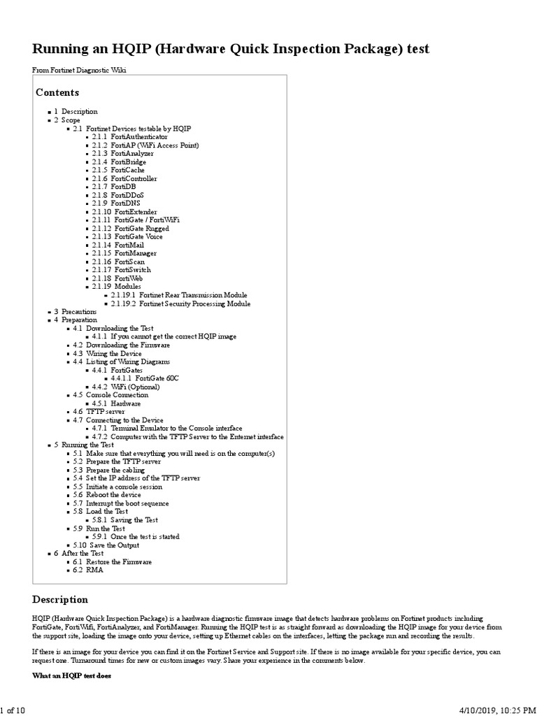 Running HQIP Tests on Fortinet Devices | PDF | Command Line Interface ...
