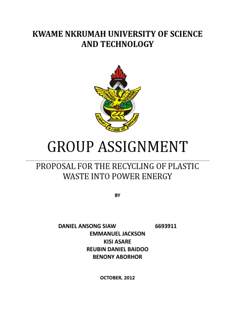 Proposal For Recycling of Plastic Waste PDF Gasification Recycling