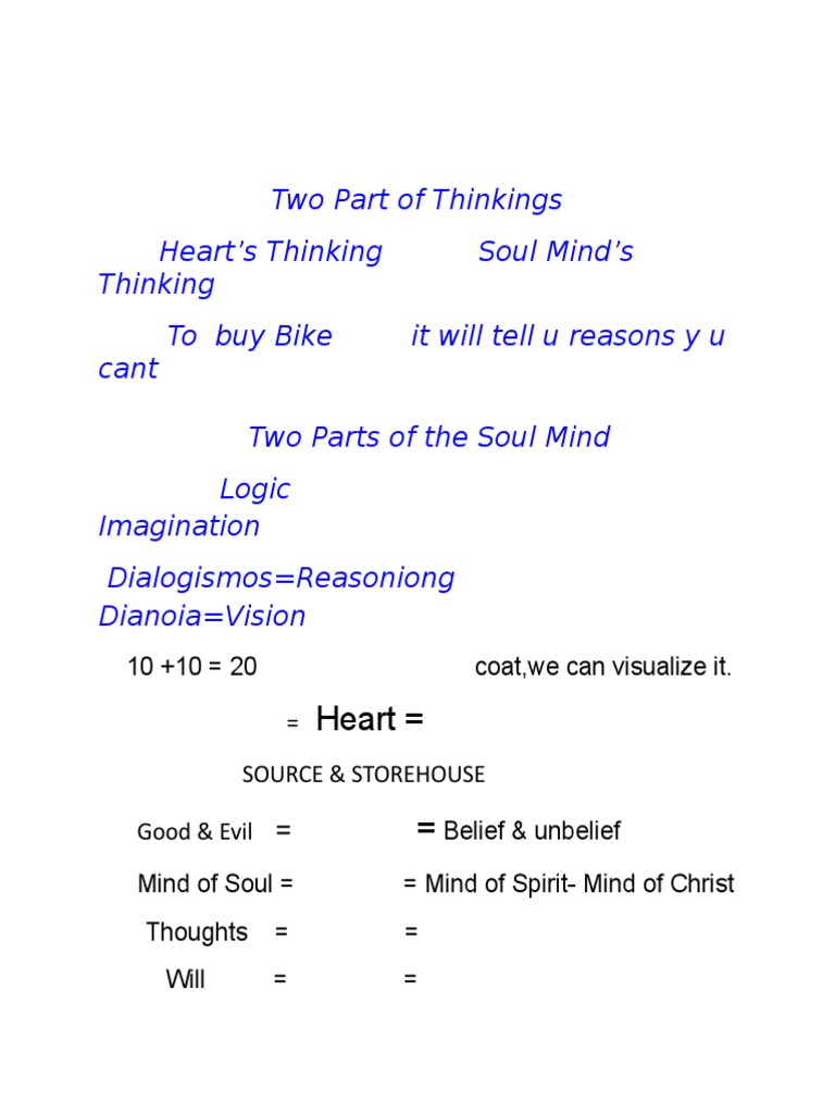Understanding Heart and Soul Thinking | PDF