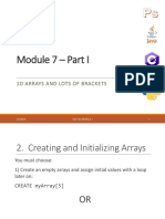 Module 7 - Part I: 1D Arrays and Lots of Brackets