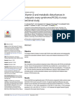 Vitamin D and Metabolic Disturbances in Polycystic Ovary Syndrome (PCOS) - A Cross - Sectional Study