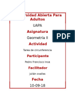 Circunferencia: Radio, Diámetro, Centro y Ecuación