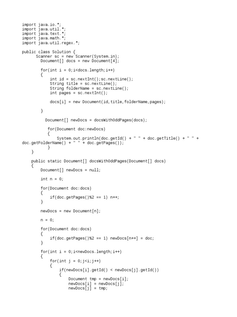 Filter Java Docs with Odd Pages | PDF | Computer Programming | Written ...