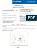 General Principles: Thoracotomy Performed To