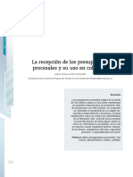 La Recepción de Los Presupuestos Procesales en Colombia