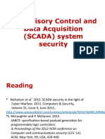 Supervisory Control and Data Acquisition (SCADA) System Security