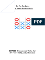 Tic-Tac-Toe Game Using Atmel Microcontroller: 2017326 Muhammad Talha Asif 2017126 Hafiz Abdur Rehman