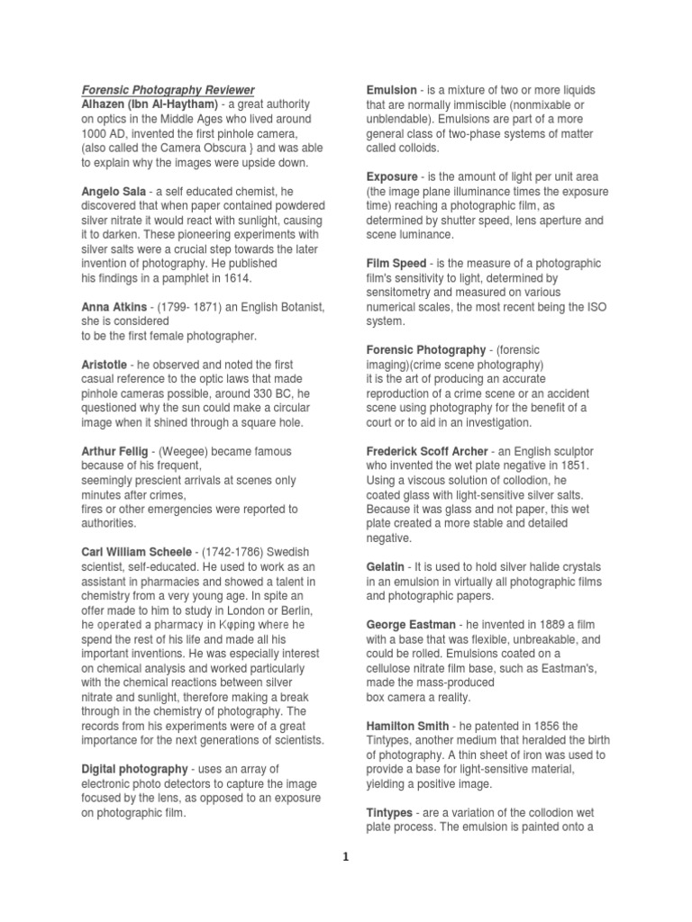 Forensic Photography Guide | PDF | Camera | Digital Single Lens Reflex ...