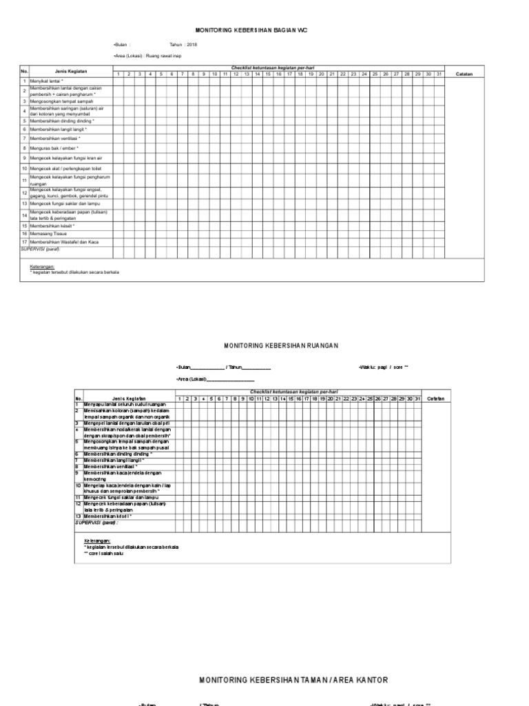 245998996ChecklistMonitoringKebersihan.xls