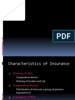 Characteristics of Insurance