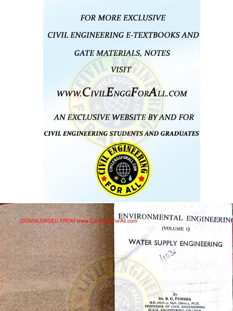 Environmental Engineering (Volume1) Water Supply Engineering by B.C
