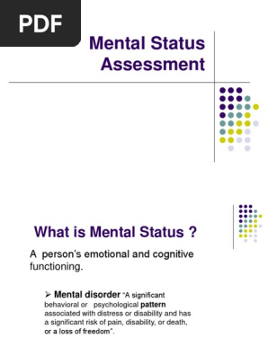 3- Mental Status Assessment