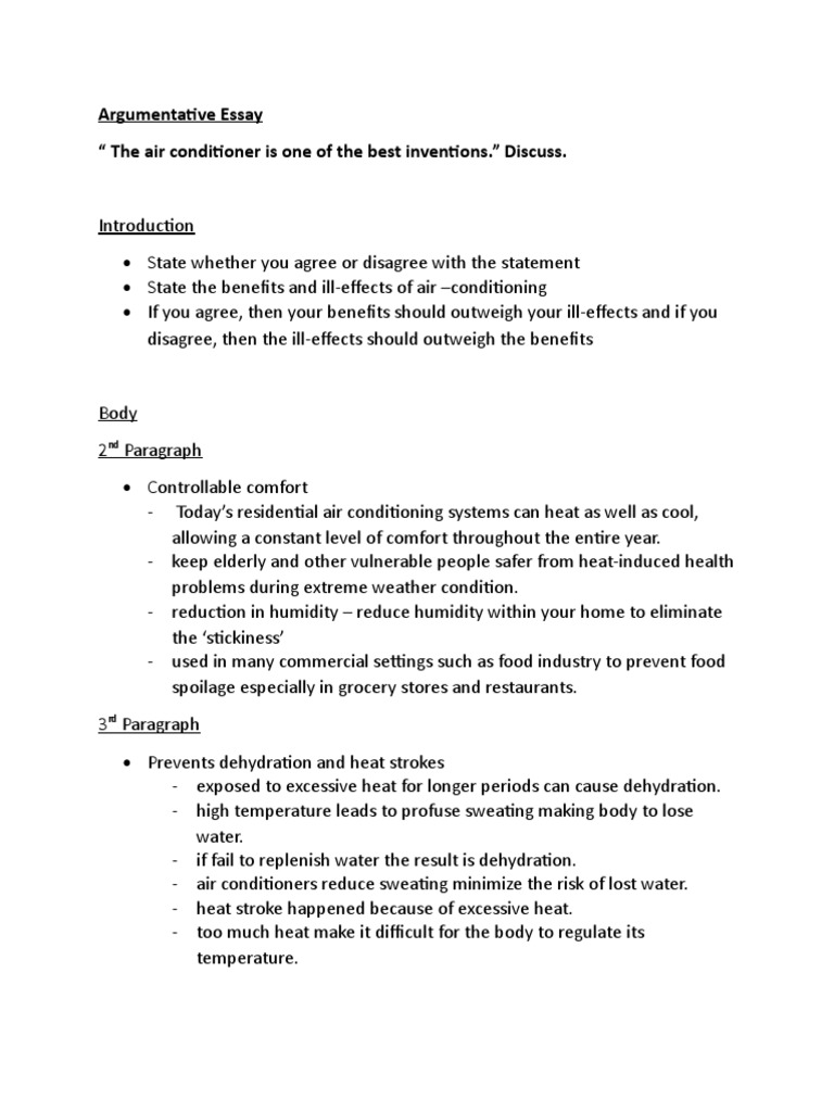 Essay air conditioner picture