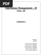 Operations Management - II: Term - III