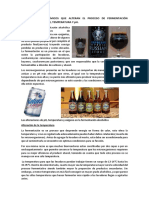 Factores Fisico-Quimicos Que Alteral El Proceso de Fermentación Alcoholica