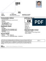 10 Dec 1995 Male GEN: Communication Address GATE Exam Details