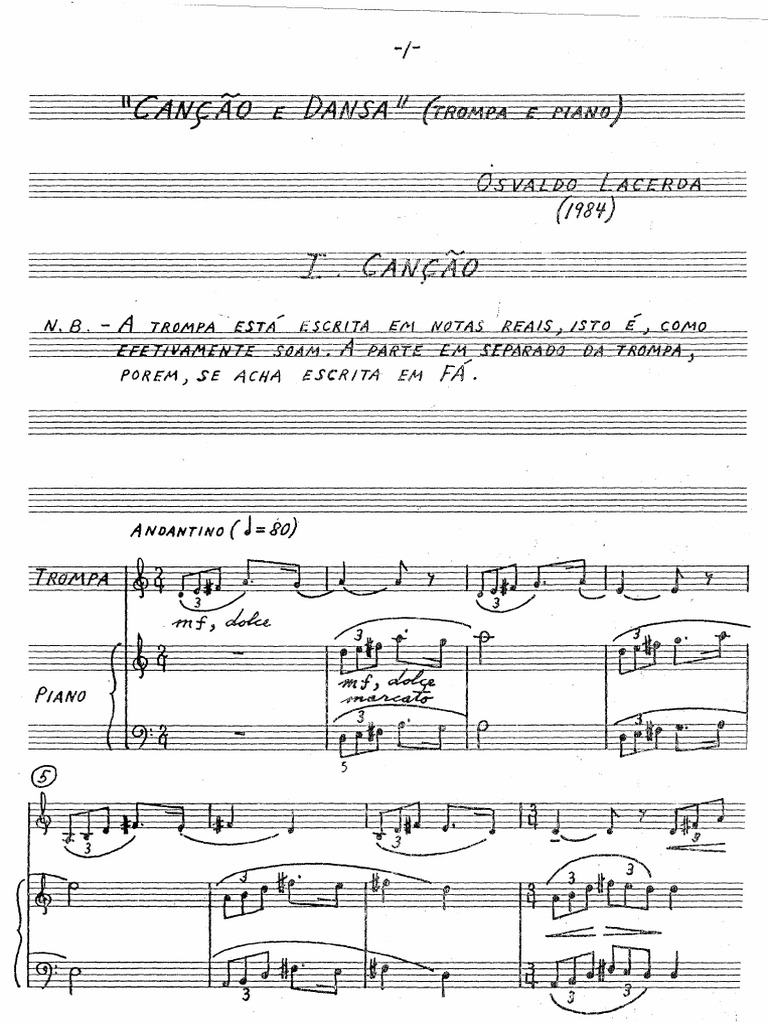 Osvaldo Lacerda Canção E Dansa Piano Pdf Pdf
