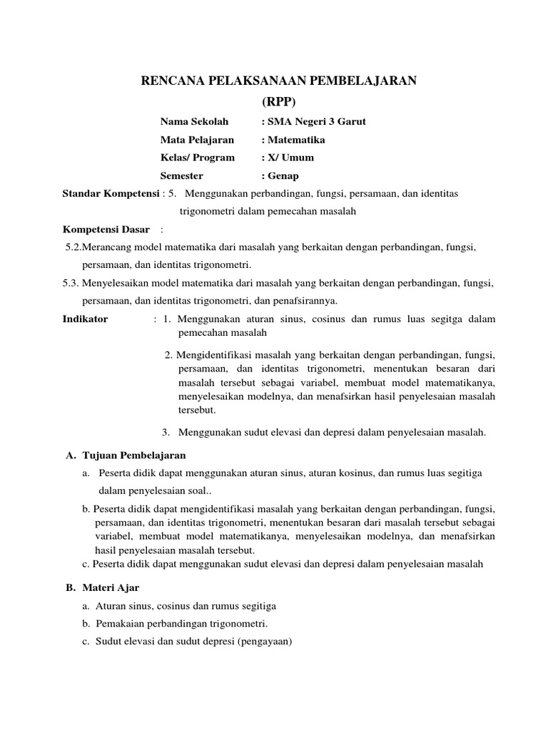 Contoh Soal Sudut Elevasi Studi Indonesia
