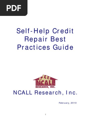 Self-Help Credit Repair Best Practices Guide